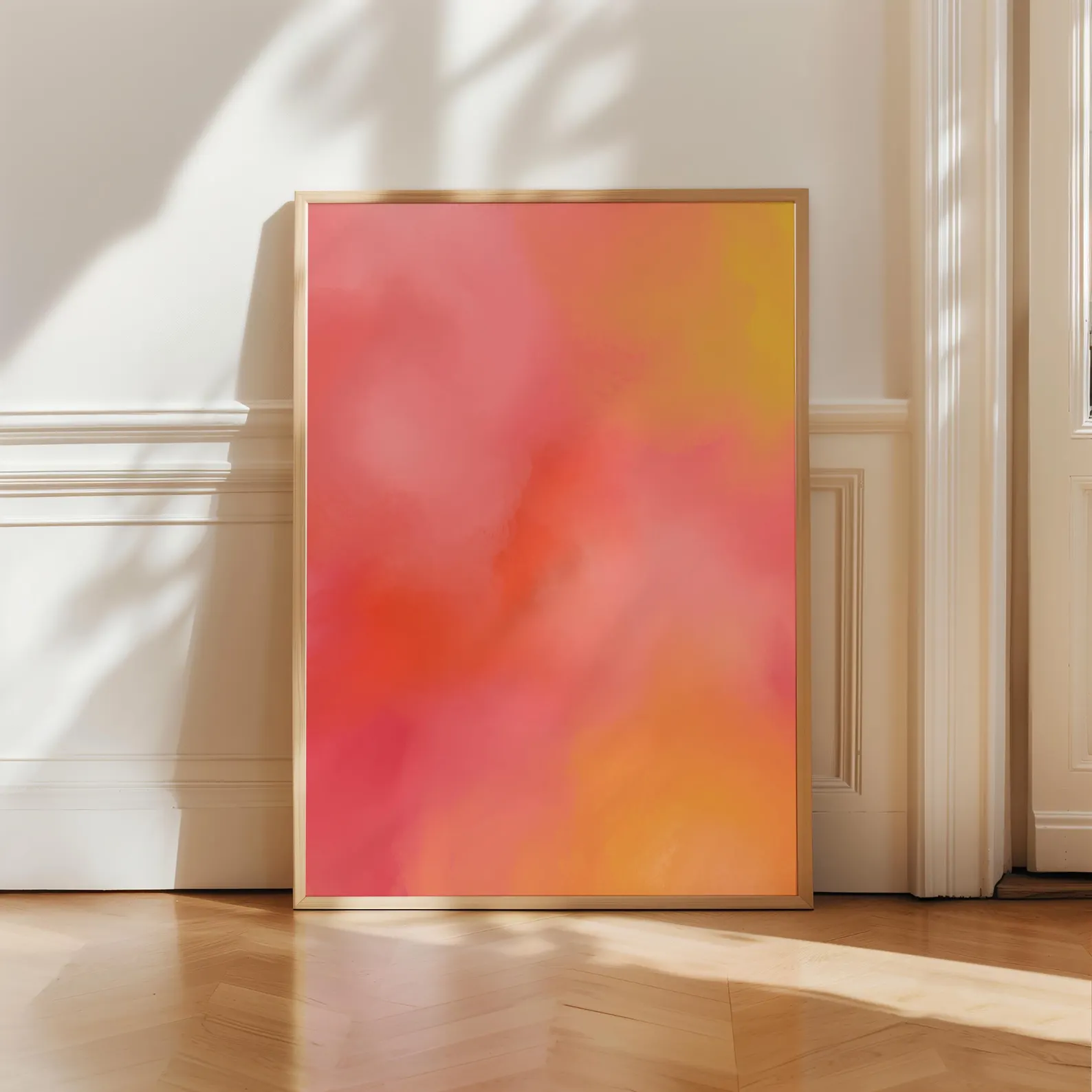 Pink and orange aura gradient printable wall art listing preview